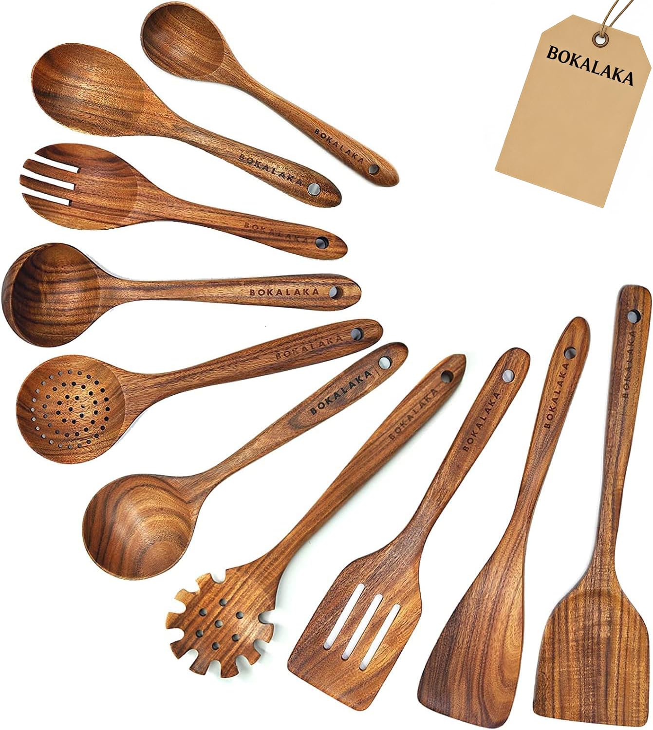 10-Piece Bamboo Utensil Set